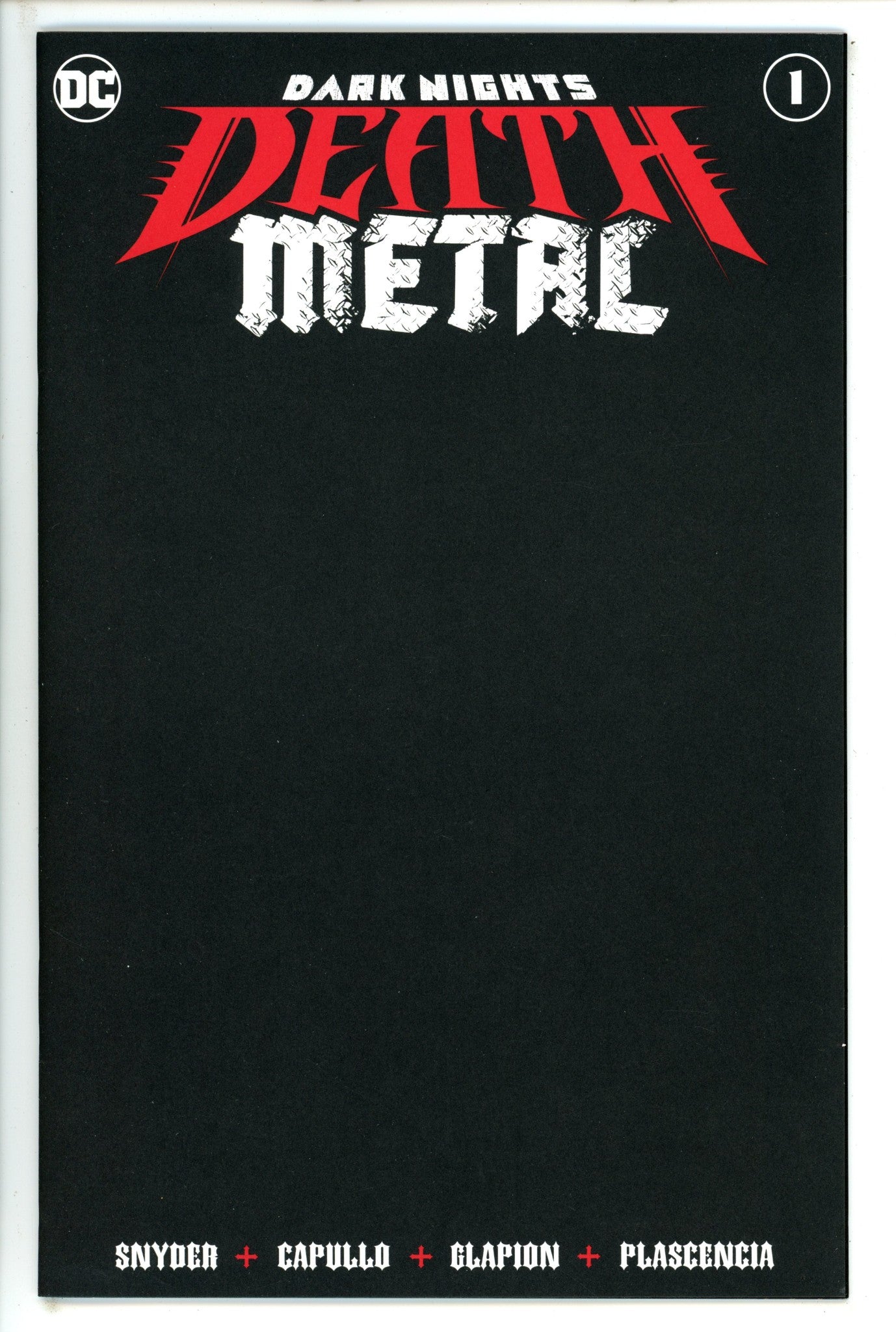 Dark Nights: Death Metal 1 Black Blank Variant (2020)