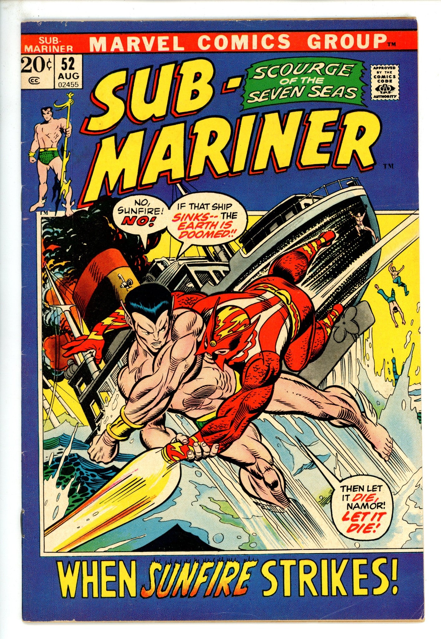 Sub-Mariner Vol 1 52 FN (1972)