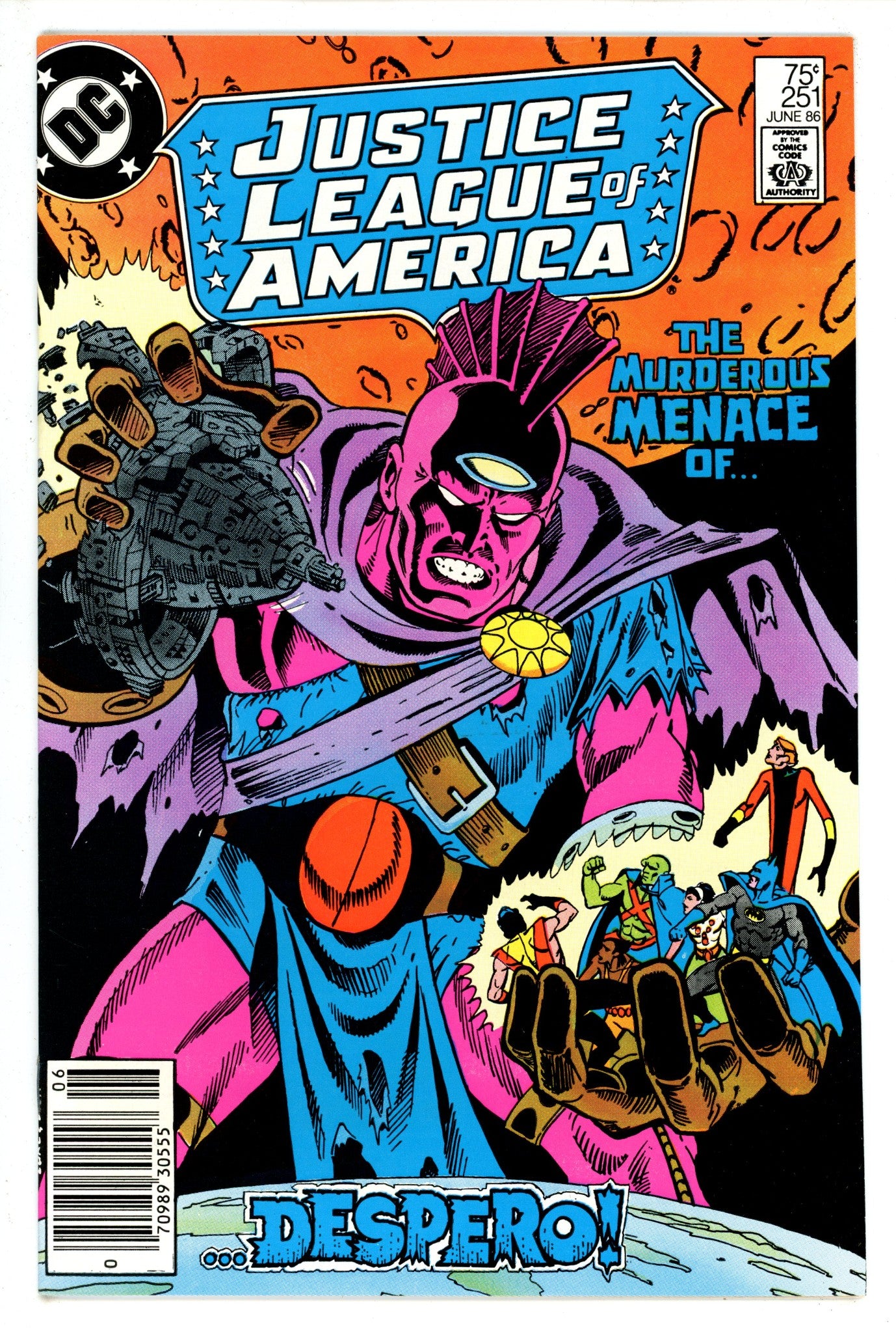 Justice League of America Vol 1 251 Newsstand (1986)