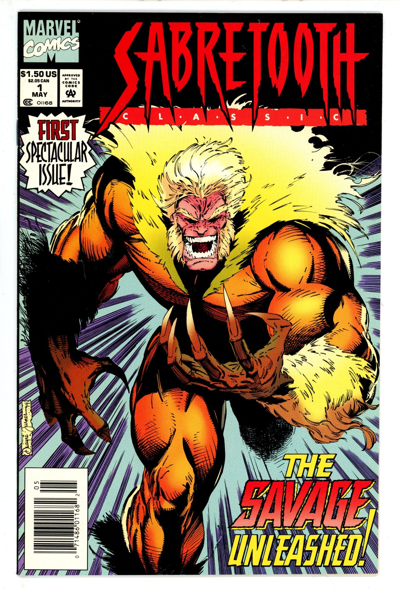 Sabretooth Classic 1 Newsstand VF/NM (1994)