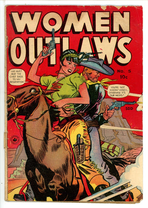 Women Outlaws 5 Canadian Price Variant GD+ (1949)