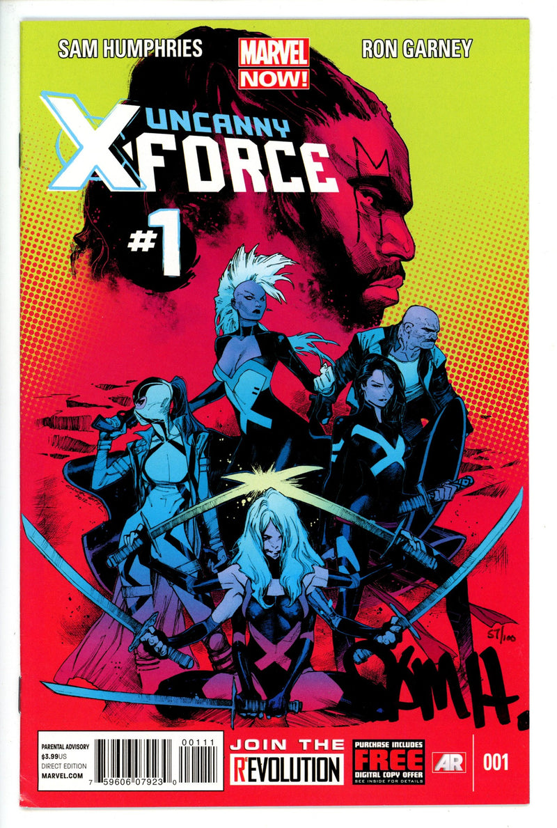 Uncanny X-Force Vol 2 1 Signed Humphries VF-