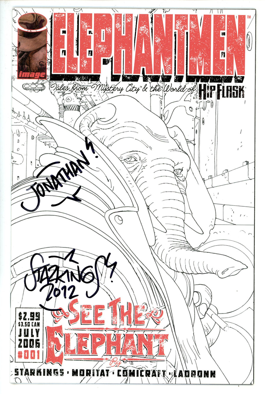Elephantmen 1 2nd Print Signed, Remarked Starking
