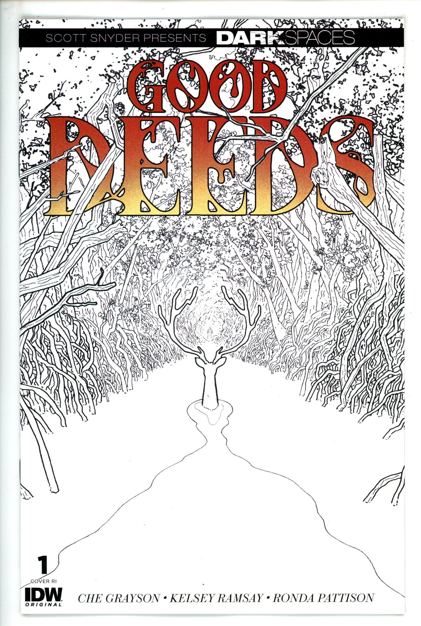 Dark Spaces Good Deeds 1 Sherman B&W Incentive Variant NM (2023)