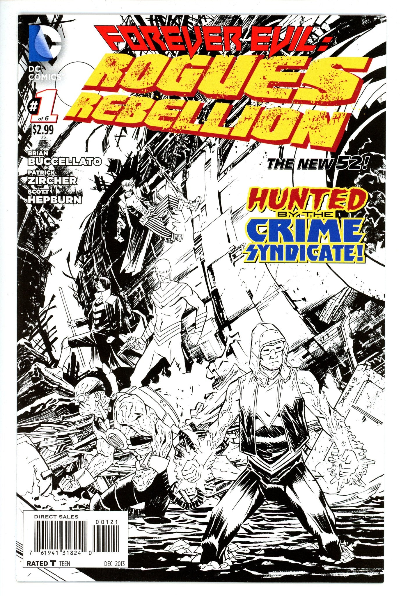 Forever Evil: Rogues Rebellion 1 Black and White Variant