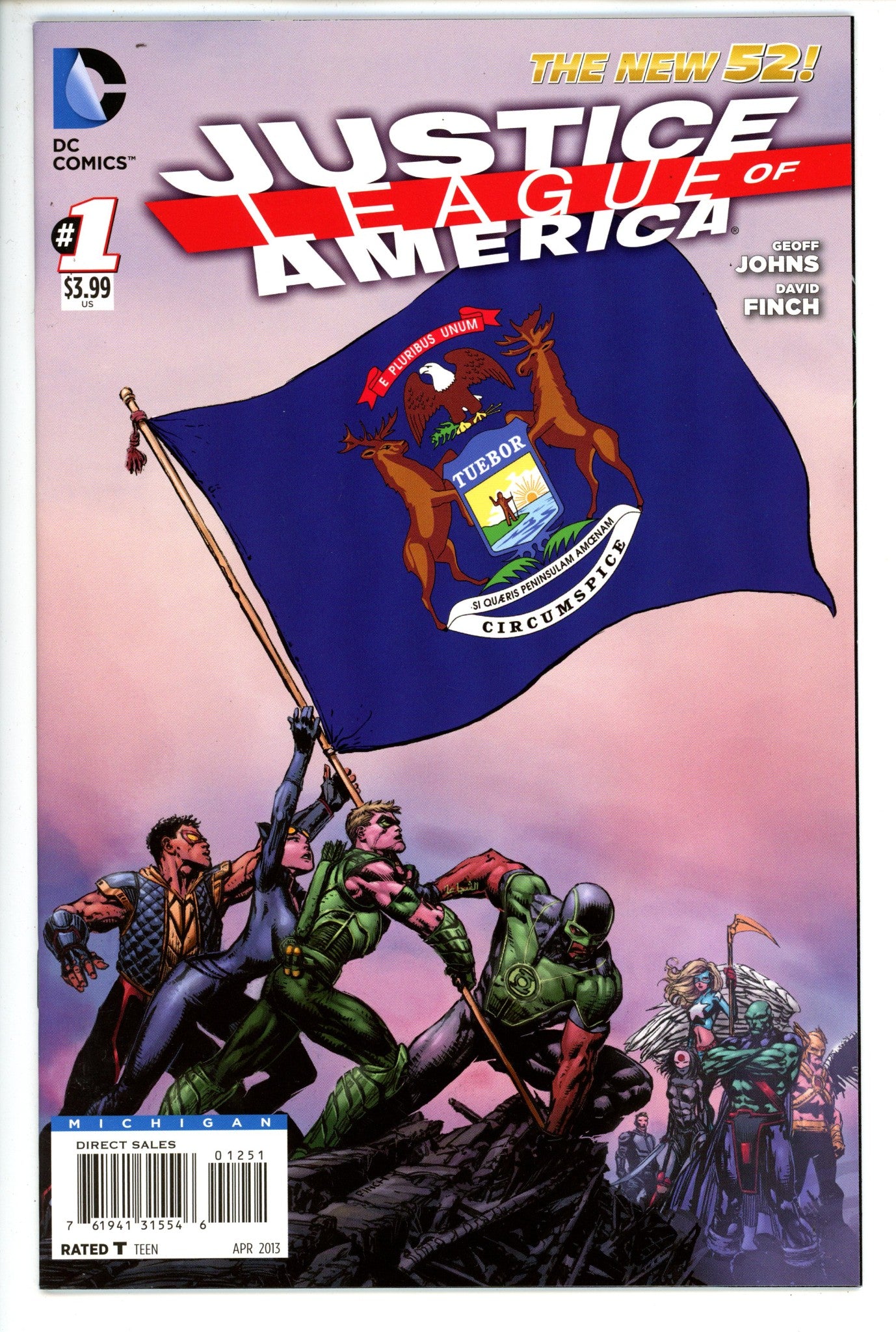 Justice League of America Vol 3 1 Michigan Flag Variant