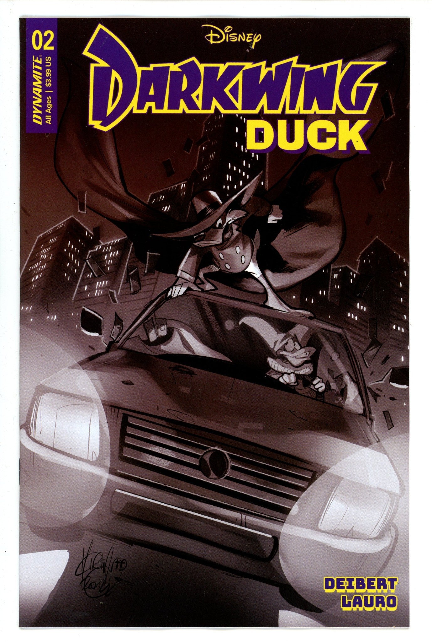 Darkwing Duck 2 Andolfo B&W Incentive Variant (2023)