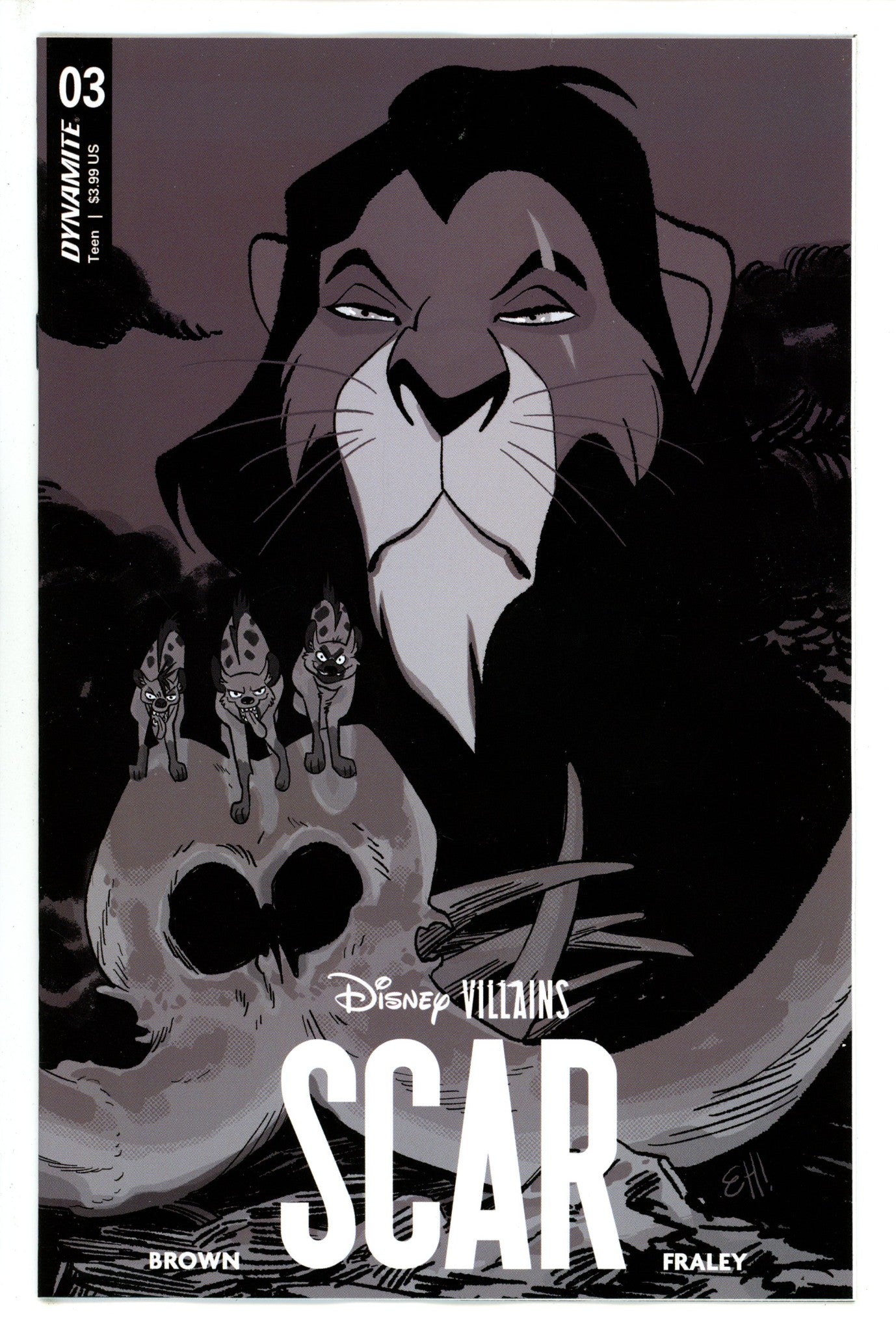 Disney Villains Scar 3 Henderson B&W Incentive Variant (2023)