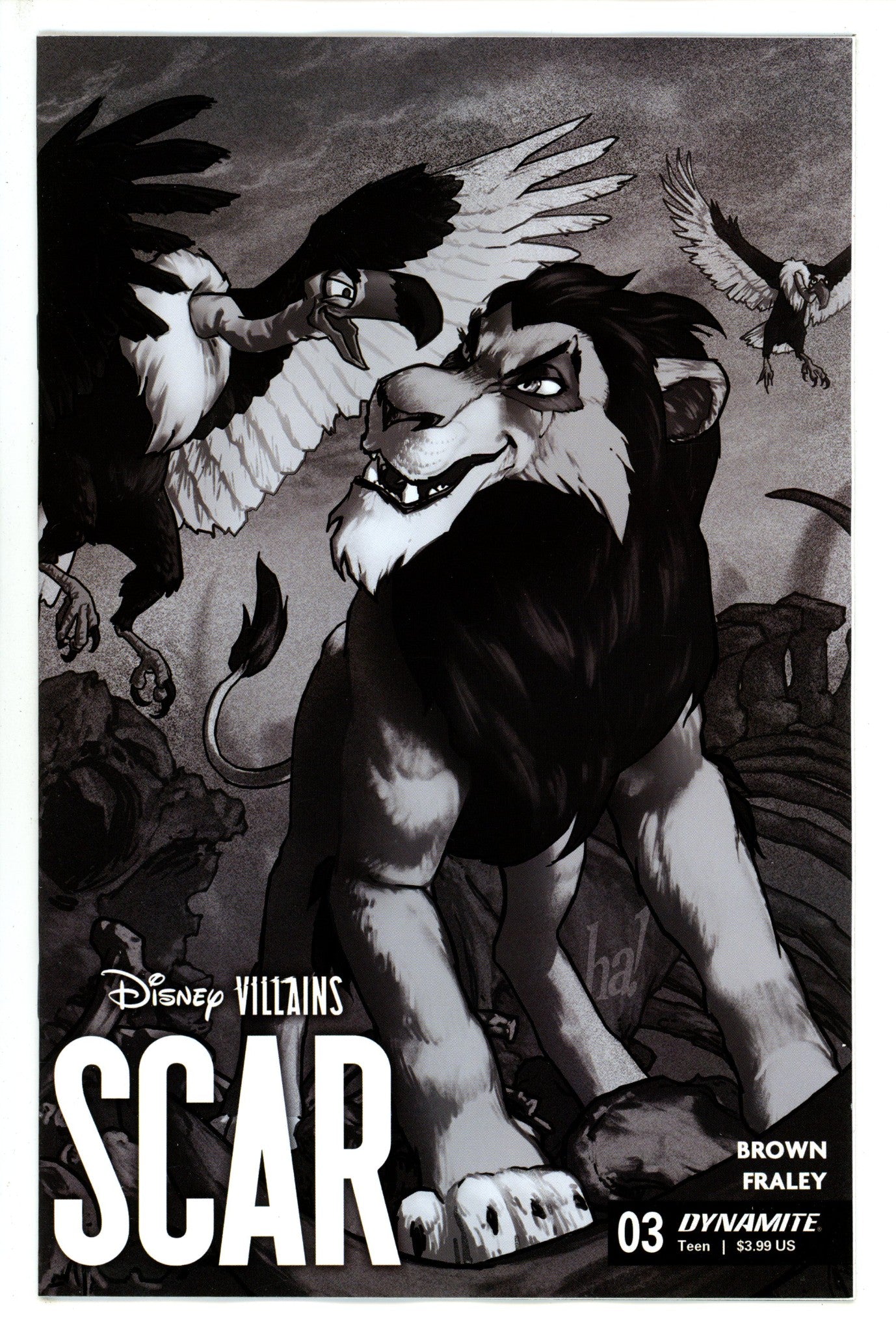 Disney Villains Scar 3 Ha B&W Incentive Variant (2023)