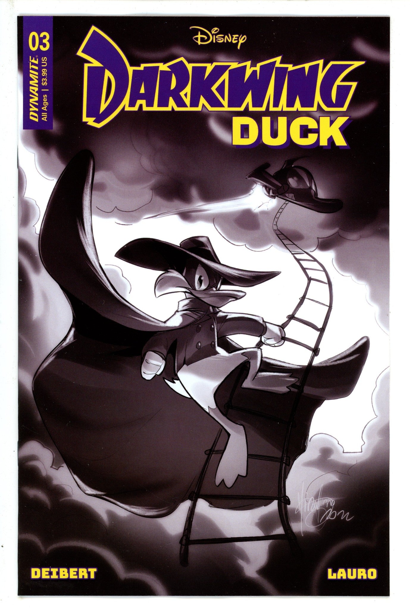 Darkwing Duck 3 Andolfo B&W Incentive Variant (2023)
