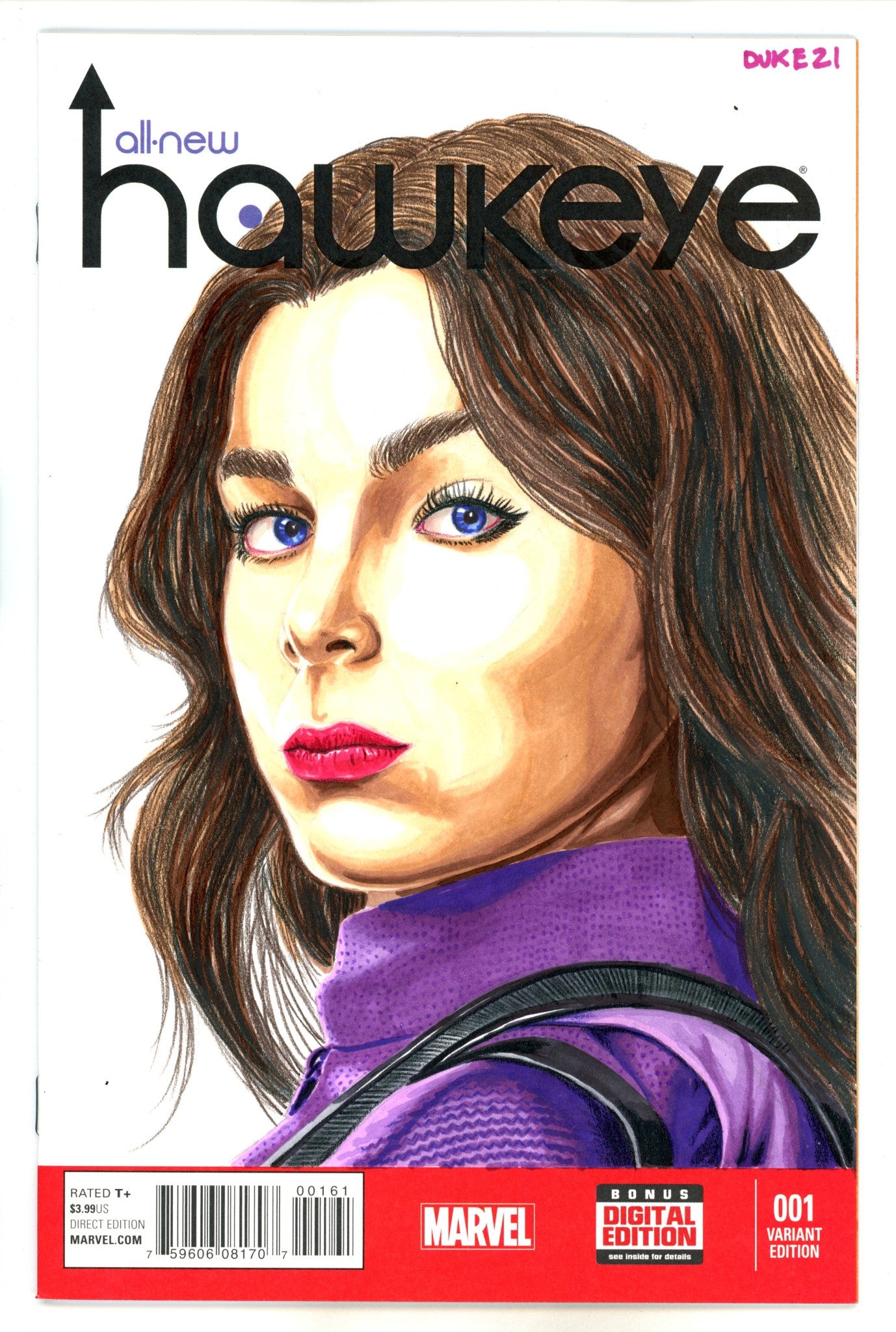 All-New Hawkeye Vol 1 1 Blank Variant With David Duke Sketch