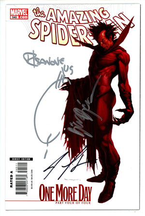 The Amazing Spider-Man Vol 2 545 Signed Djurdjevic, Quesada, Straczynski, Isanove NM