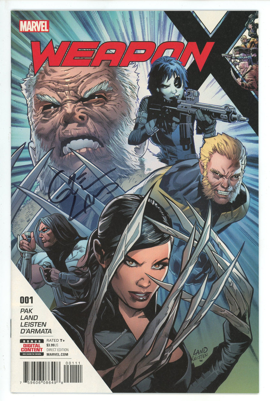 Weapon X Vol 3 1 Signed Land NM