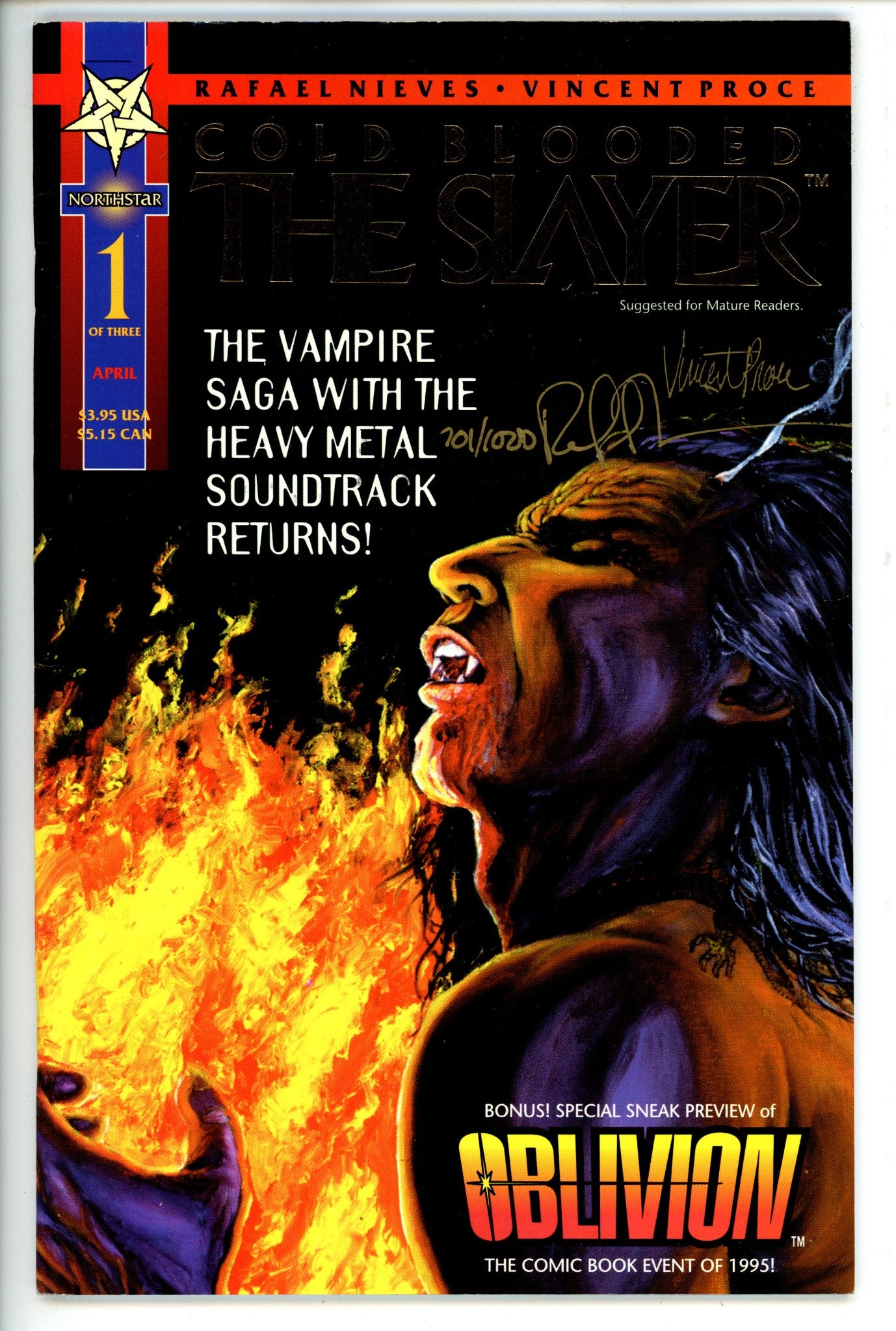 Cold Blooded The Slayer 1 Signed Gold Variant