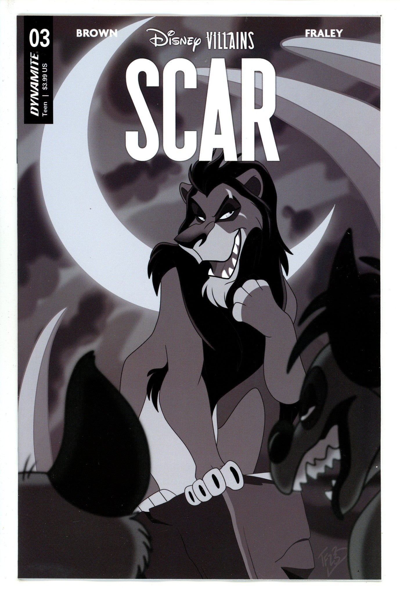 Disney Villains Scar 3 Forstner B&W Incentive Variant (2023)