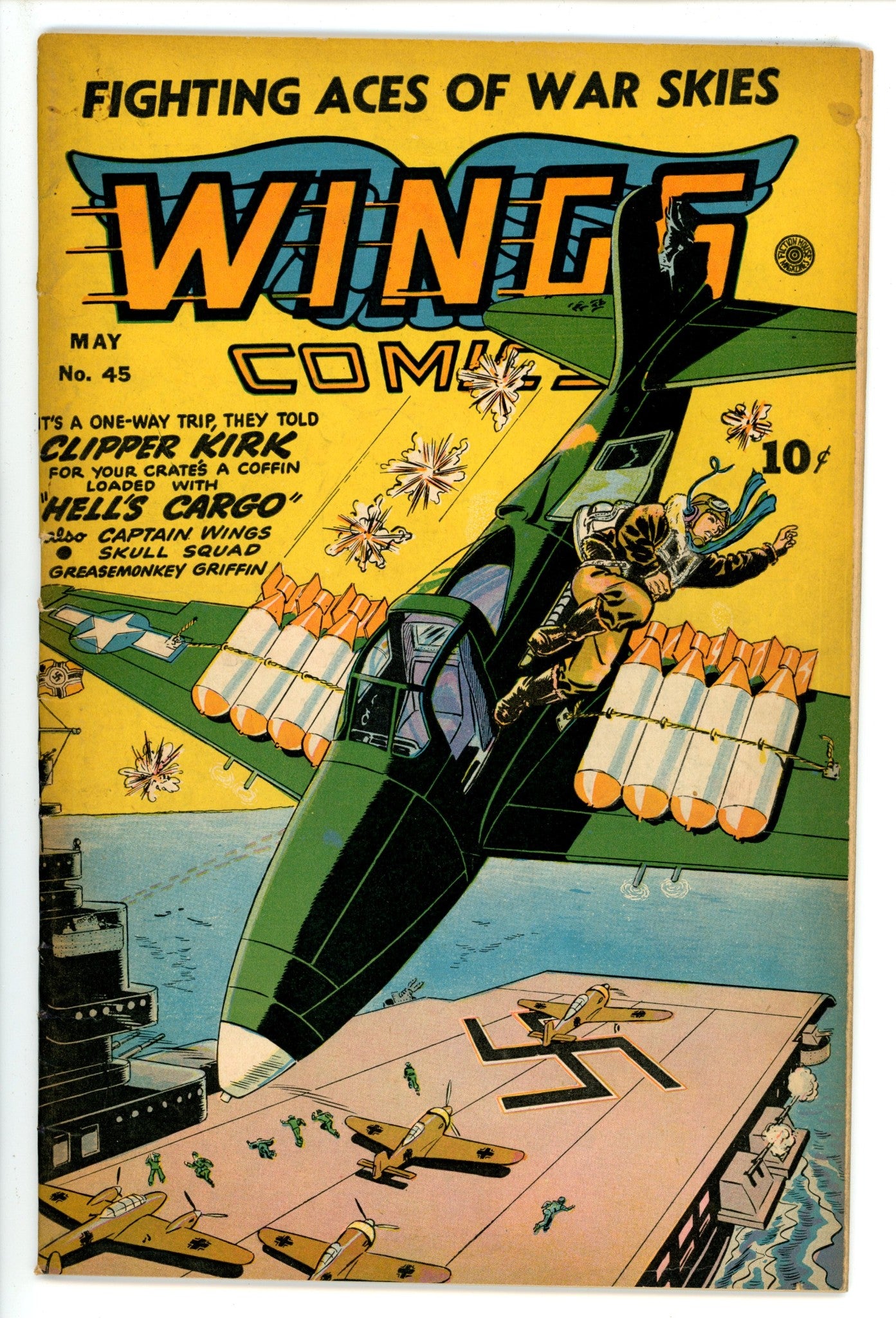 Wings Comics 45 Colour Touch FN (1944)