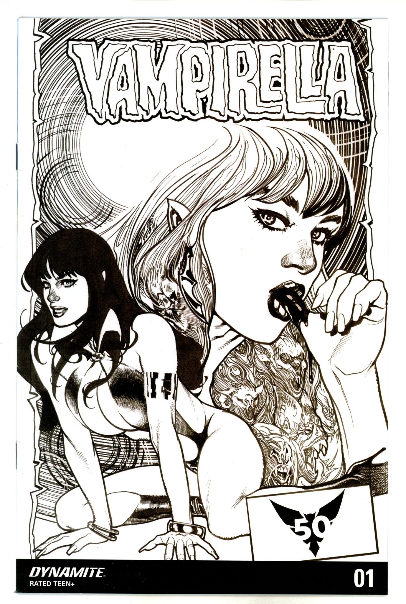Vampirella Vol 6 1 Hughes B&W Variant