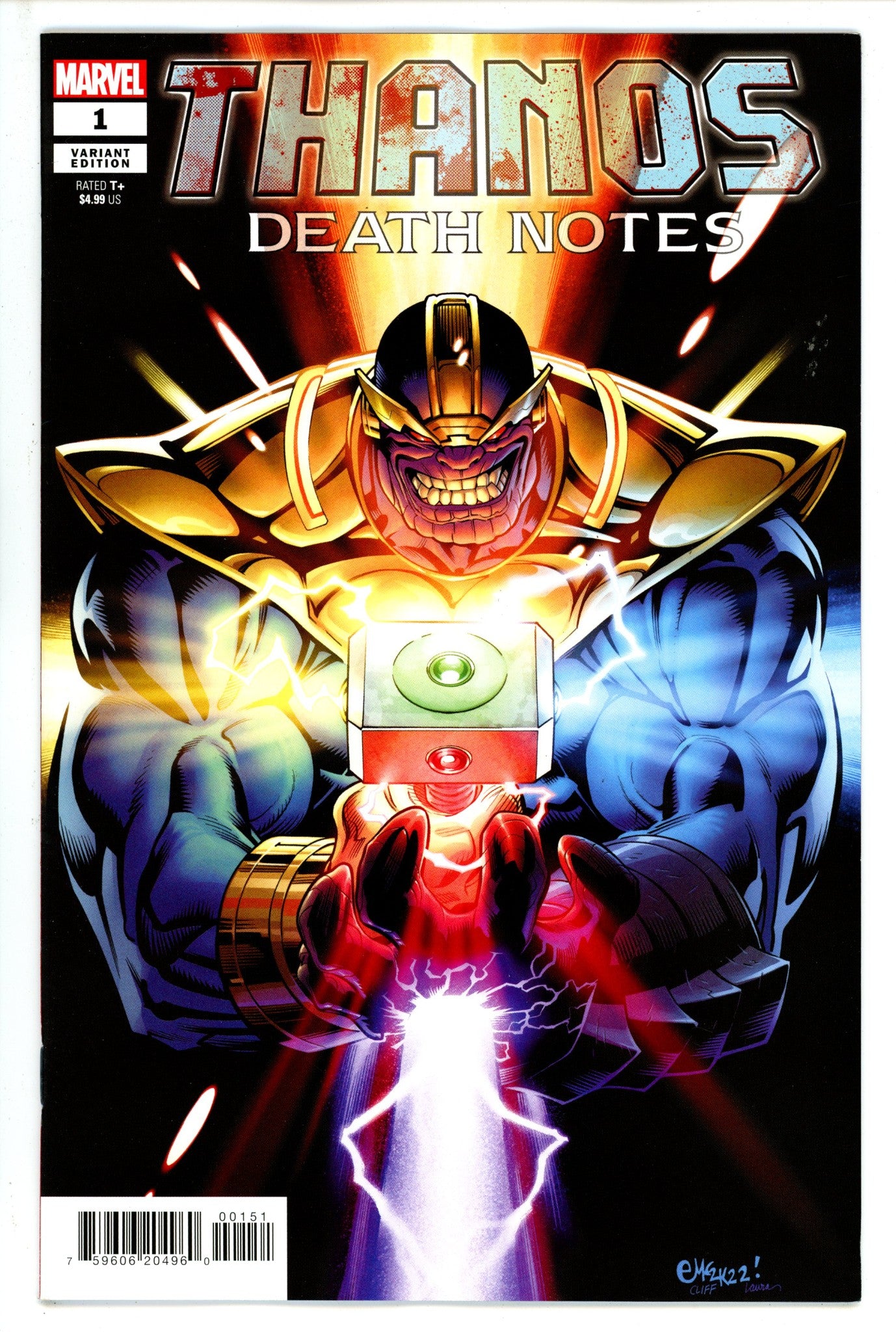 Thanos Death Notes 1 McGuinness Variant NM-
