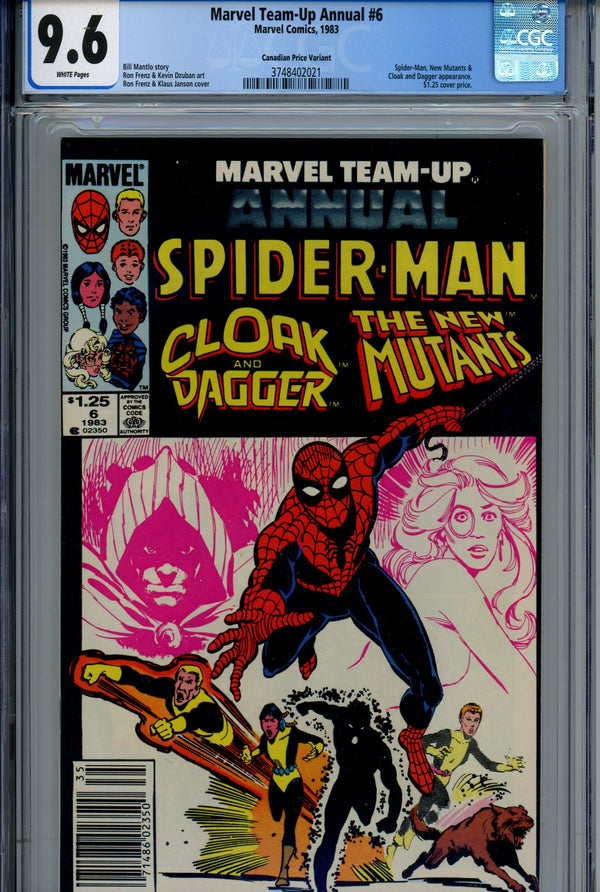 Marvel Team-Up Annual Vol 1 6 Canadian Price Variant CGC 9.6 (1983)