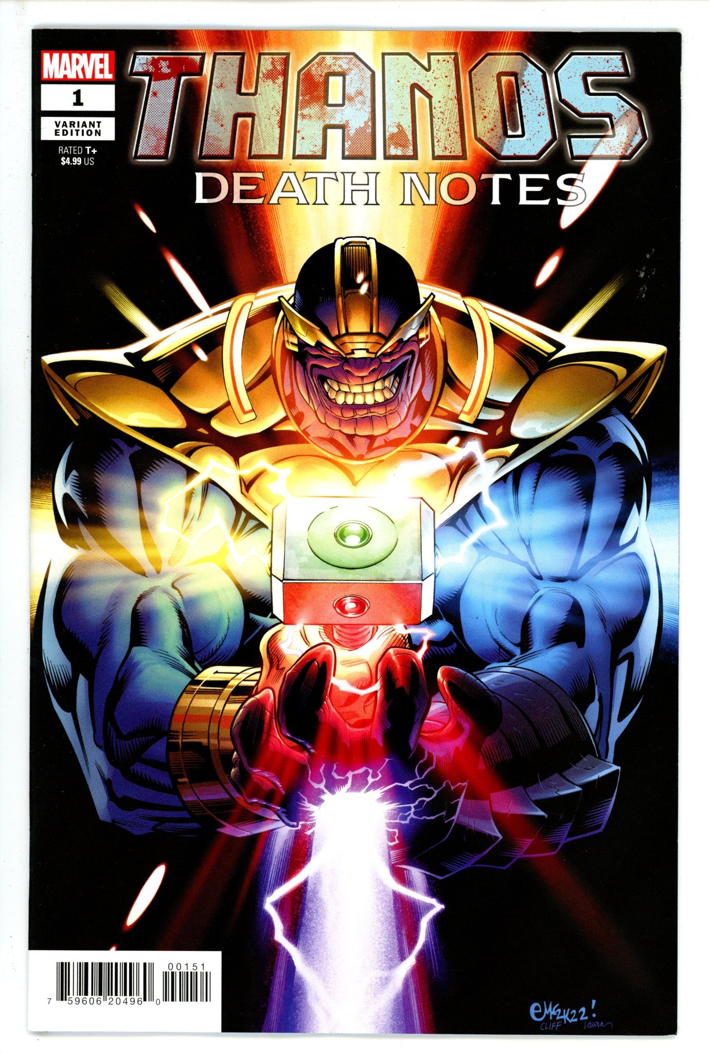 Thanos Death Notes 1 McGuinness Variant NM