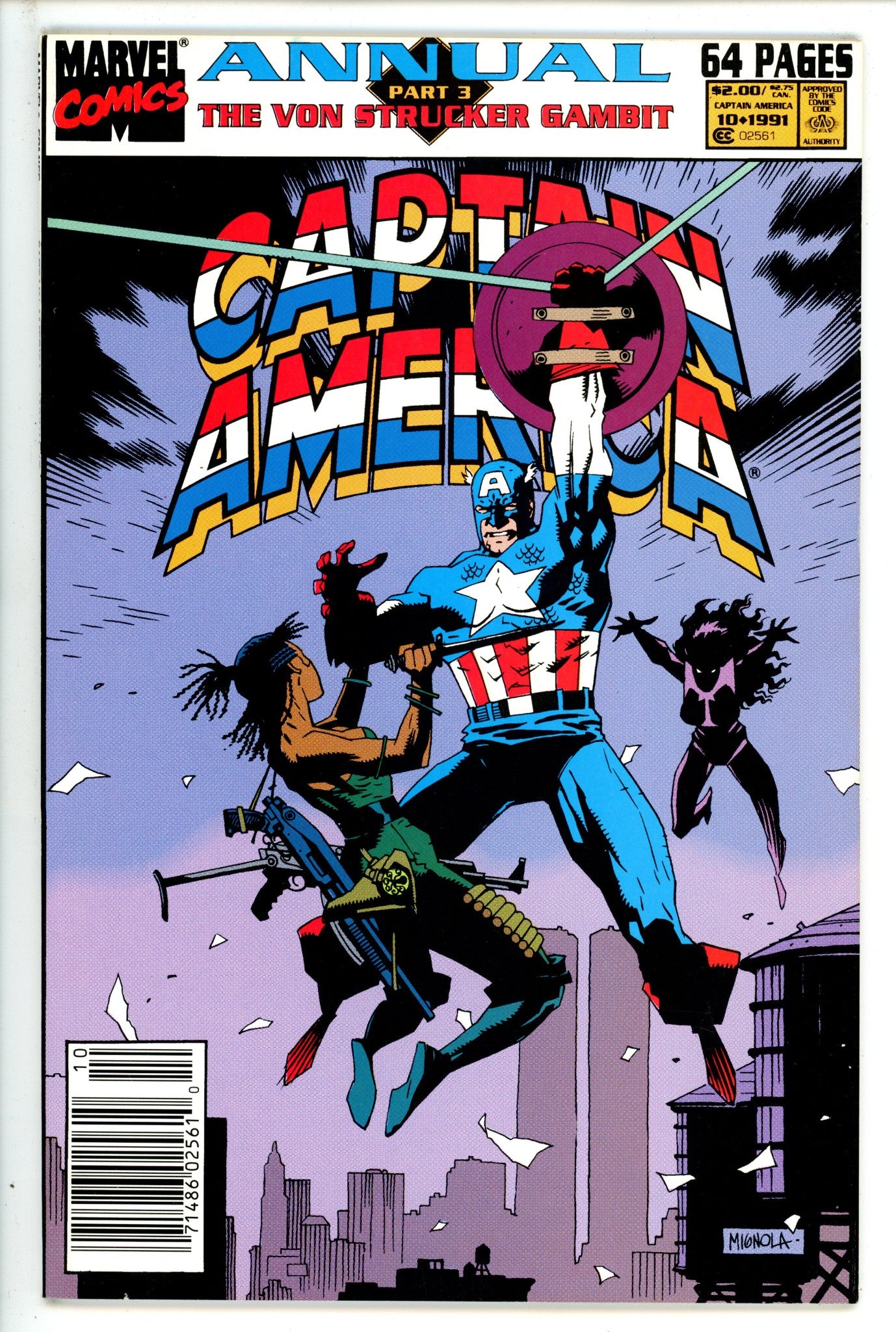 Captain America Annual Vol 1 10 Newsstand (1991)