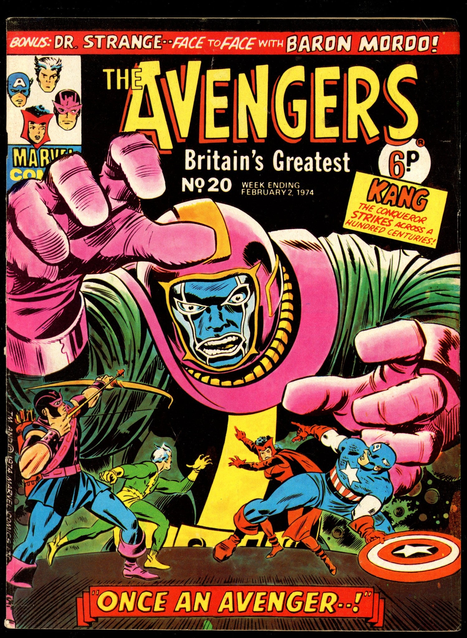 Avengers (UK) 20 FN- (1974)