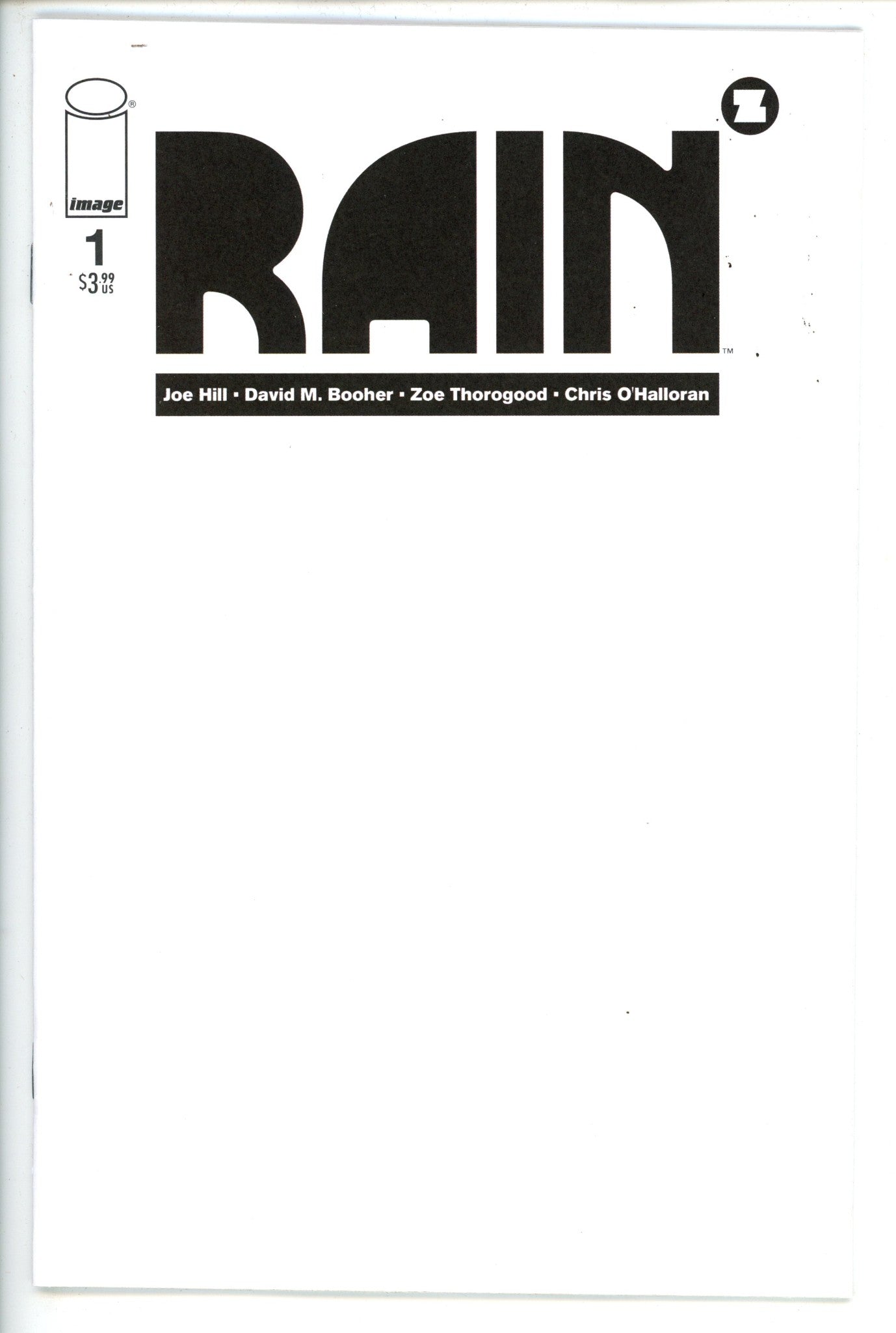 Joe Hill Rain 1 Blank Variant (2022)