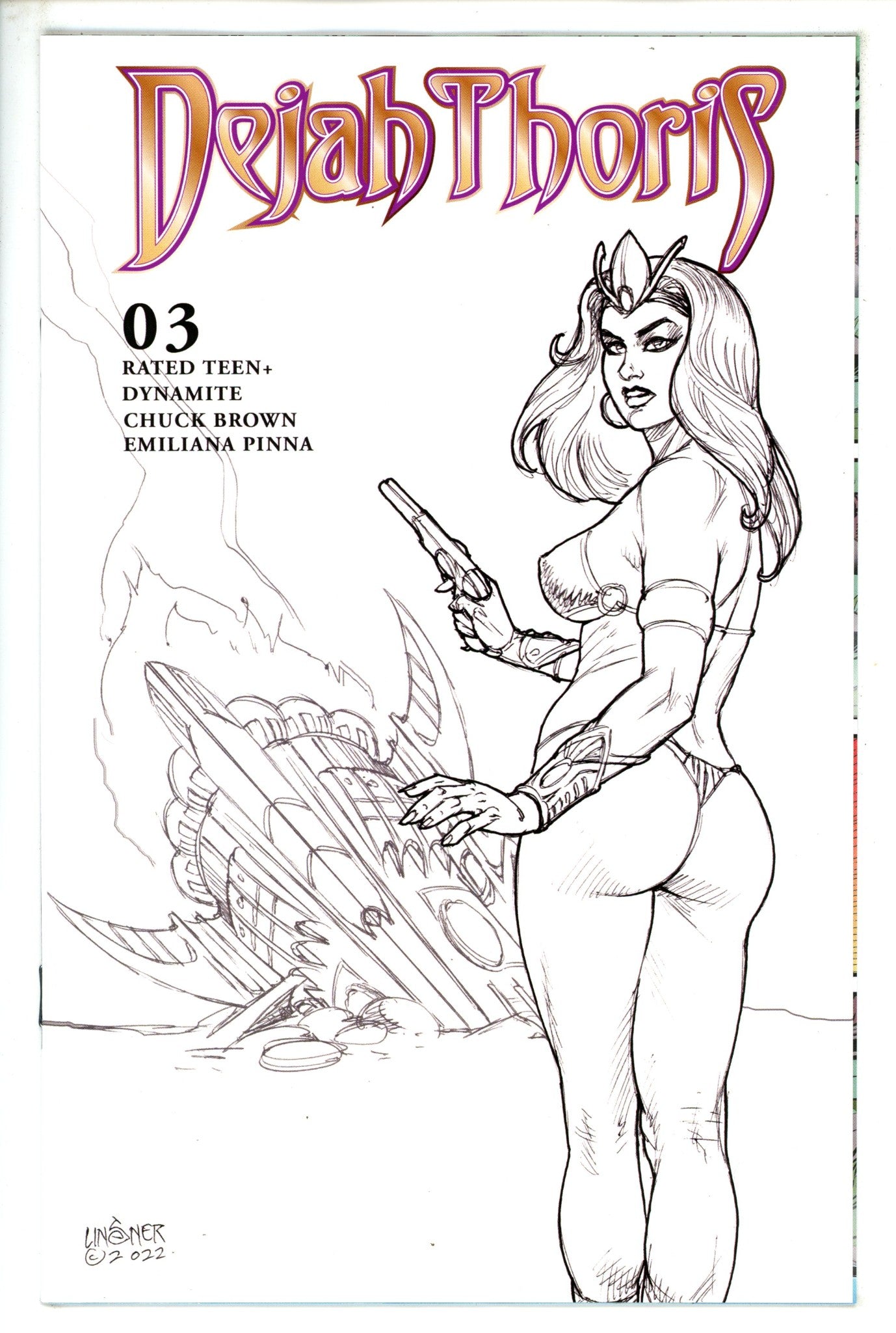 Dejah Thoris Vol 4 3 Linsner B&W Incentive Variant (2023)