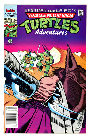 Teenage Mutant Ninja Turtles Adventures Vol 2 36 Canadian Price Variant FN/VF (1992)