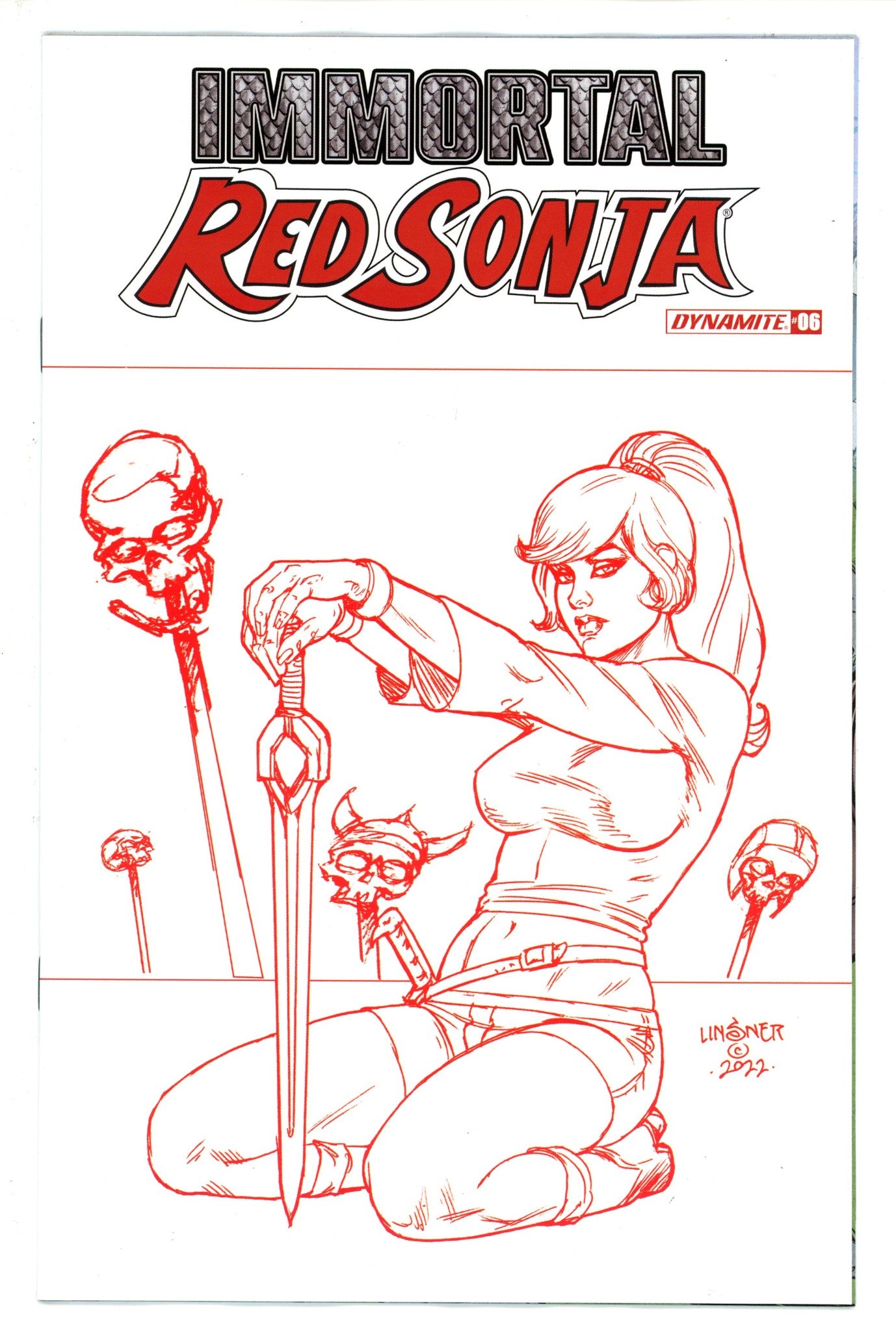 Immortal Red Sonja 6 Linsner Variant (2022)