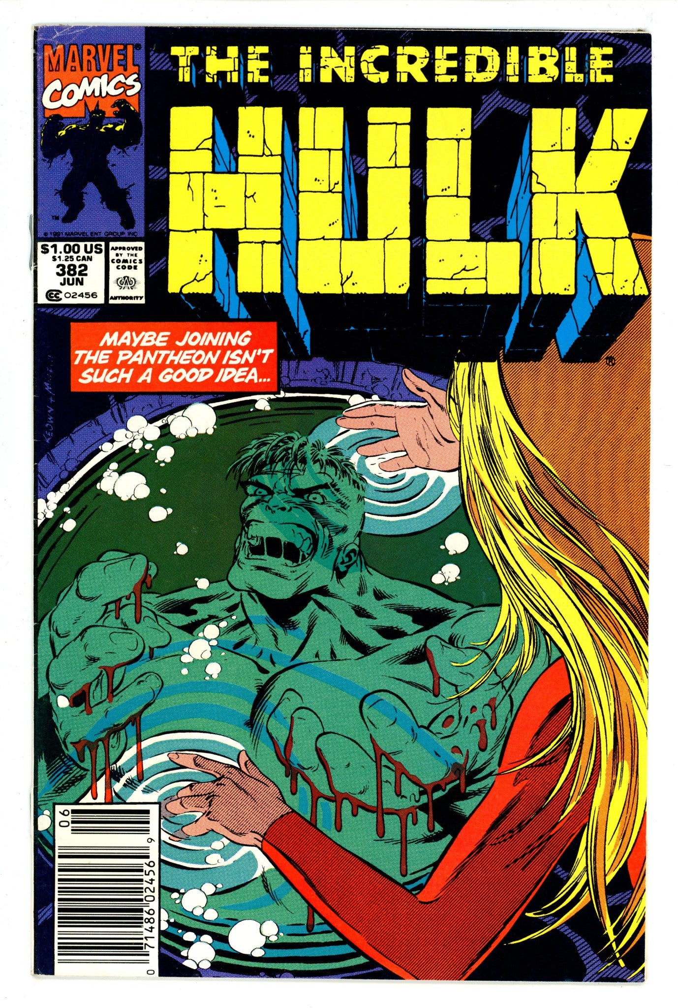 The Incredible Hulk Vol 1 382 Newsstand (1991)