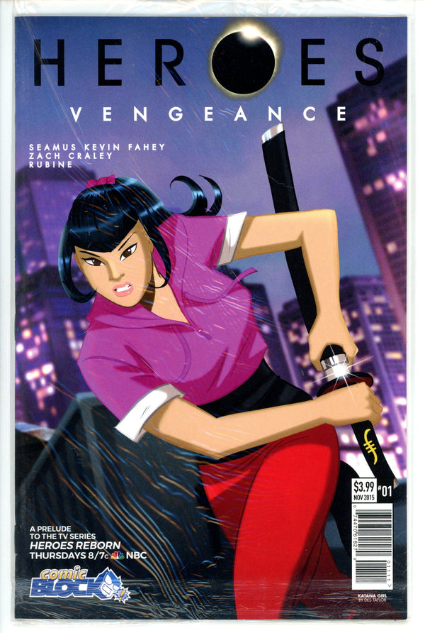 Heroes Vengeance 1 Taylor Comic Block Variant