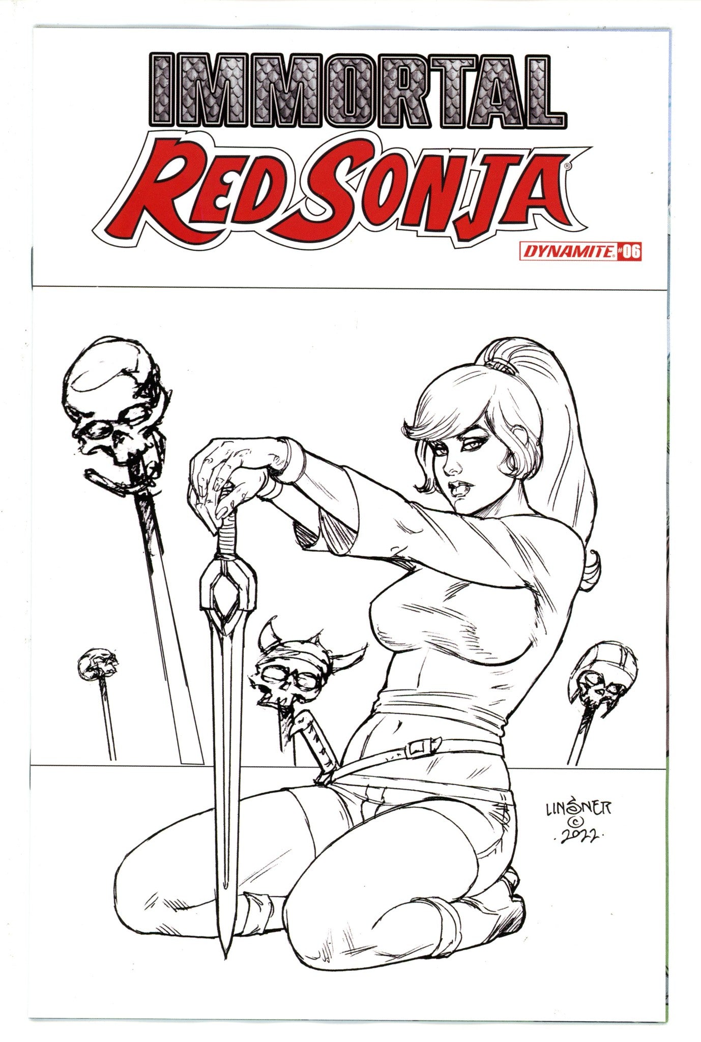 Immortal Red Sonja 6 Linsner Variant (2022)