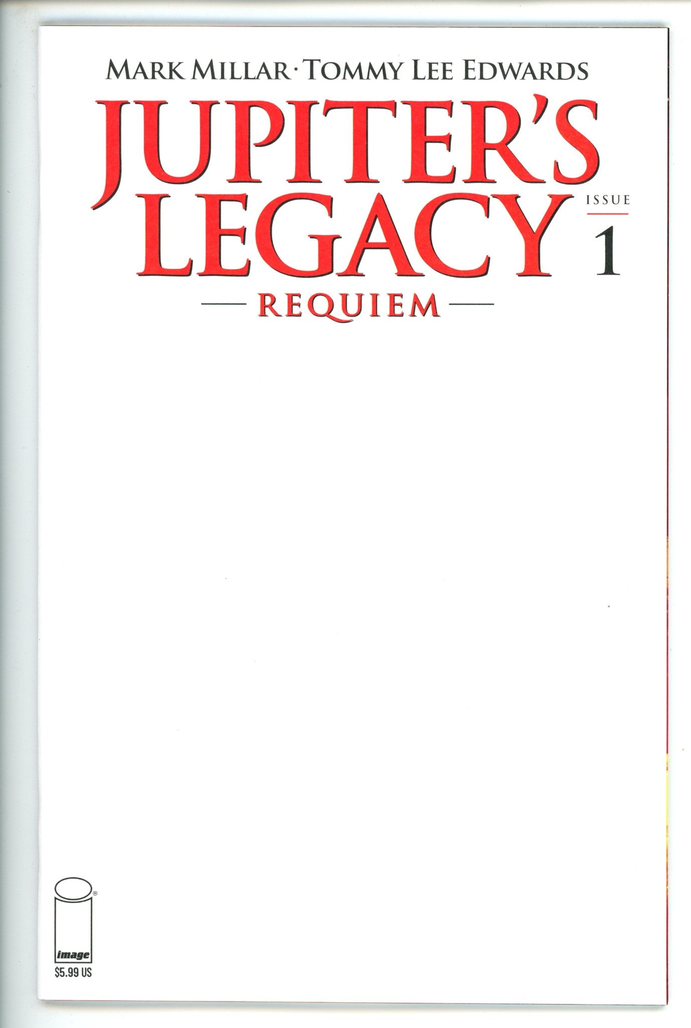 Jupiters Legacy Requiem 1 Blank Variant (2021)