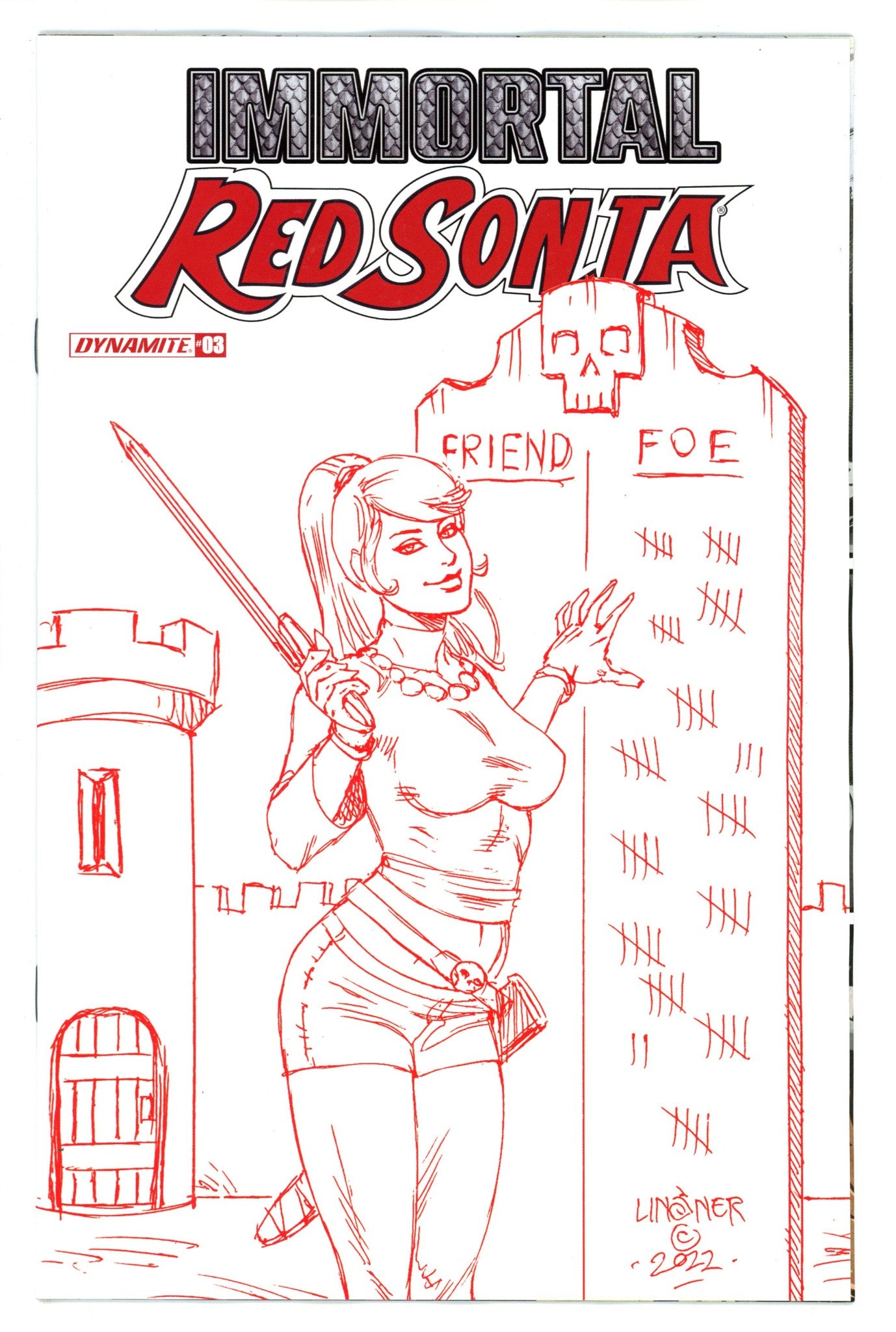 Immortal Red Sonja 3 Linsner Variant