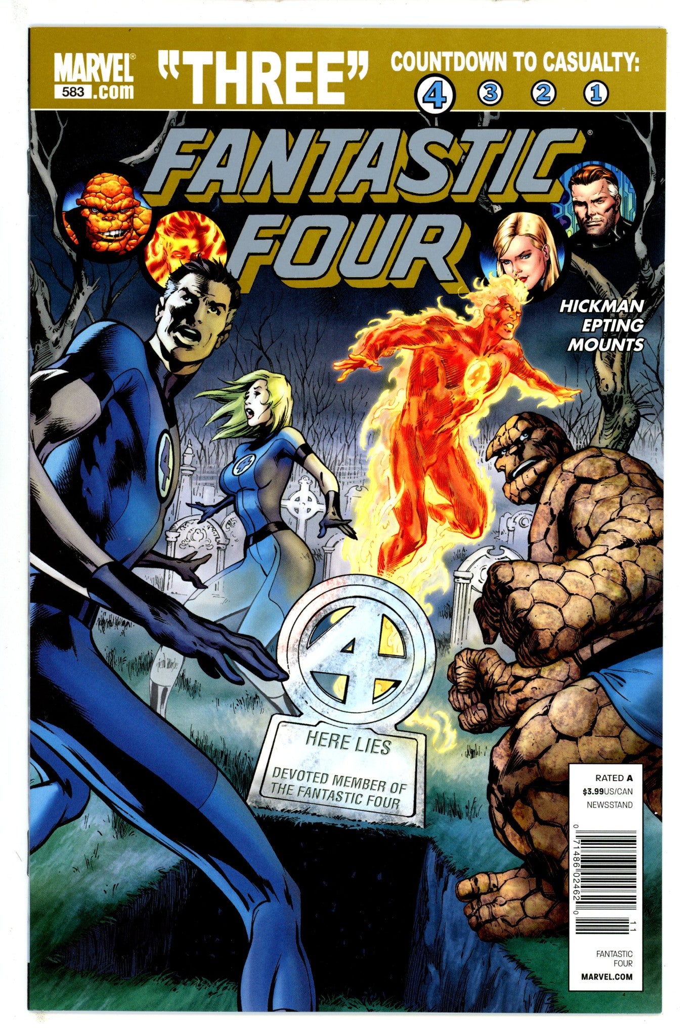 Fantastic Four Vol 3 583 Newsstand VF/NM (2010)