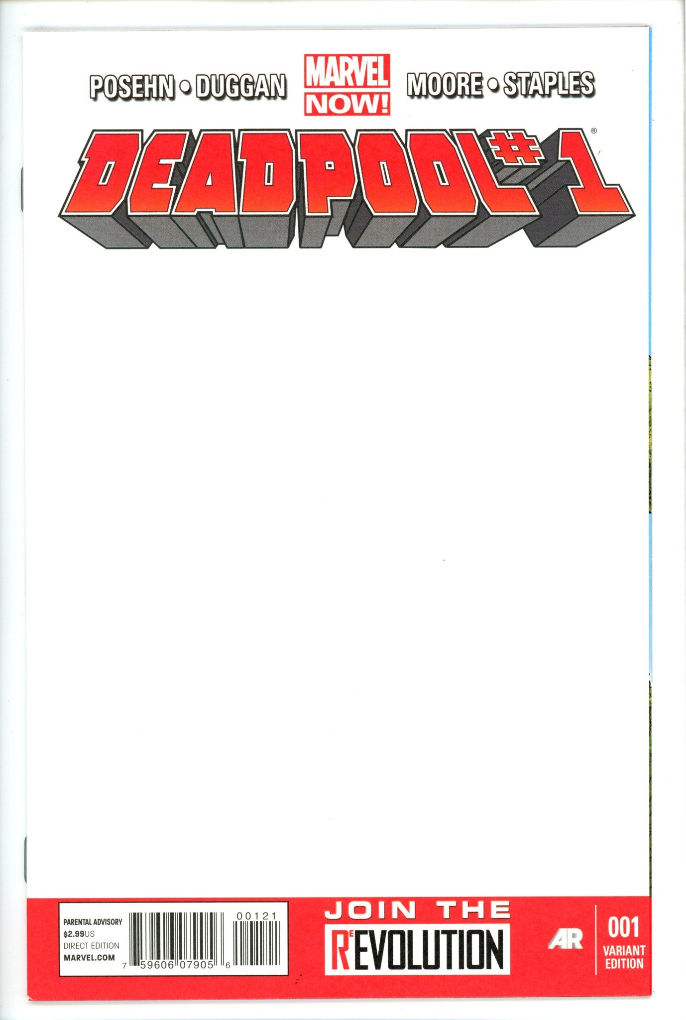 Deadpool Vol 4 1 Blank Variant