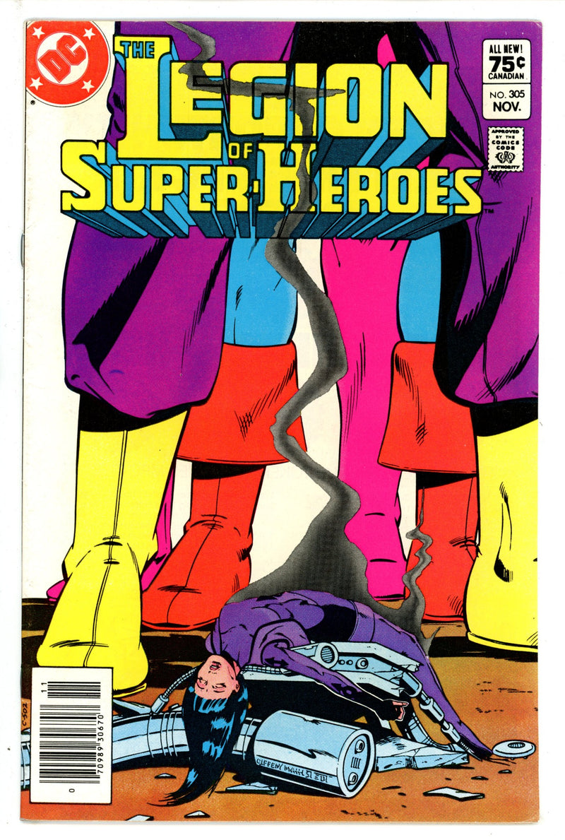 The Legion of Super-Heroes Vol 2 305 Canadian Price Variant FN/VF (1983)