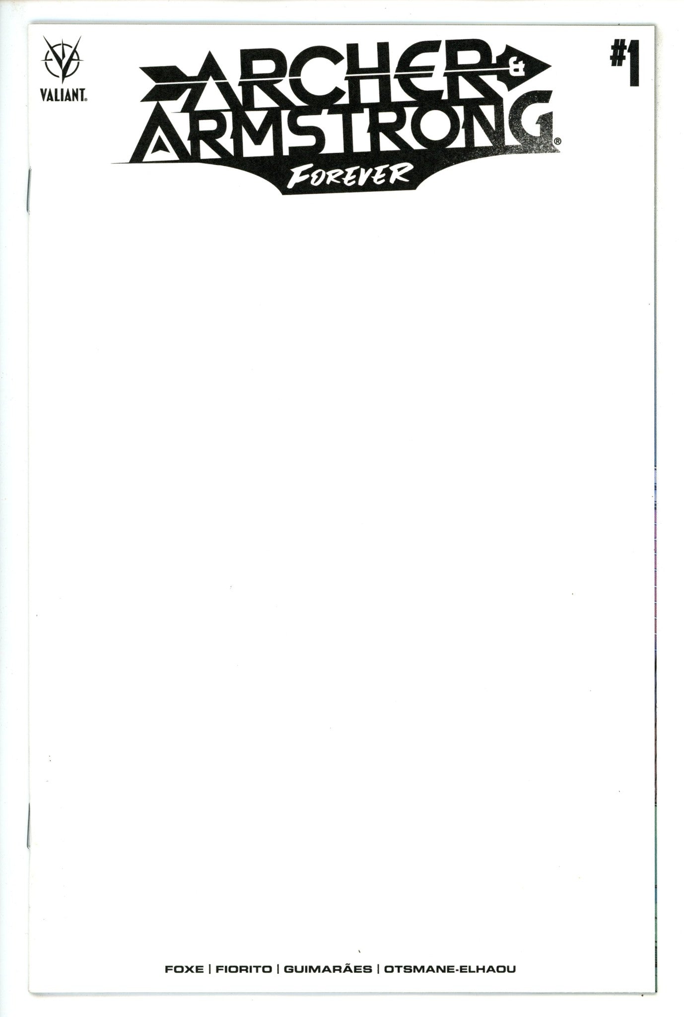 Archer & Armstrong Forever 1 Blank Variant (2022)