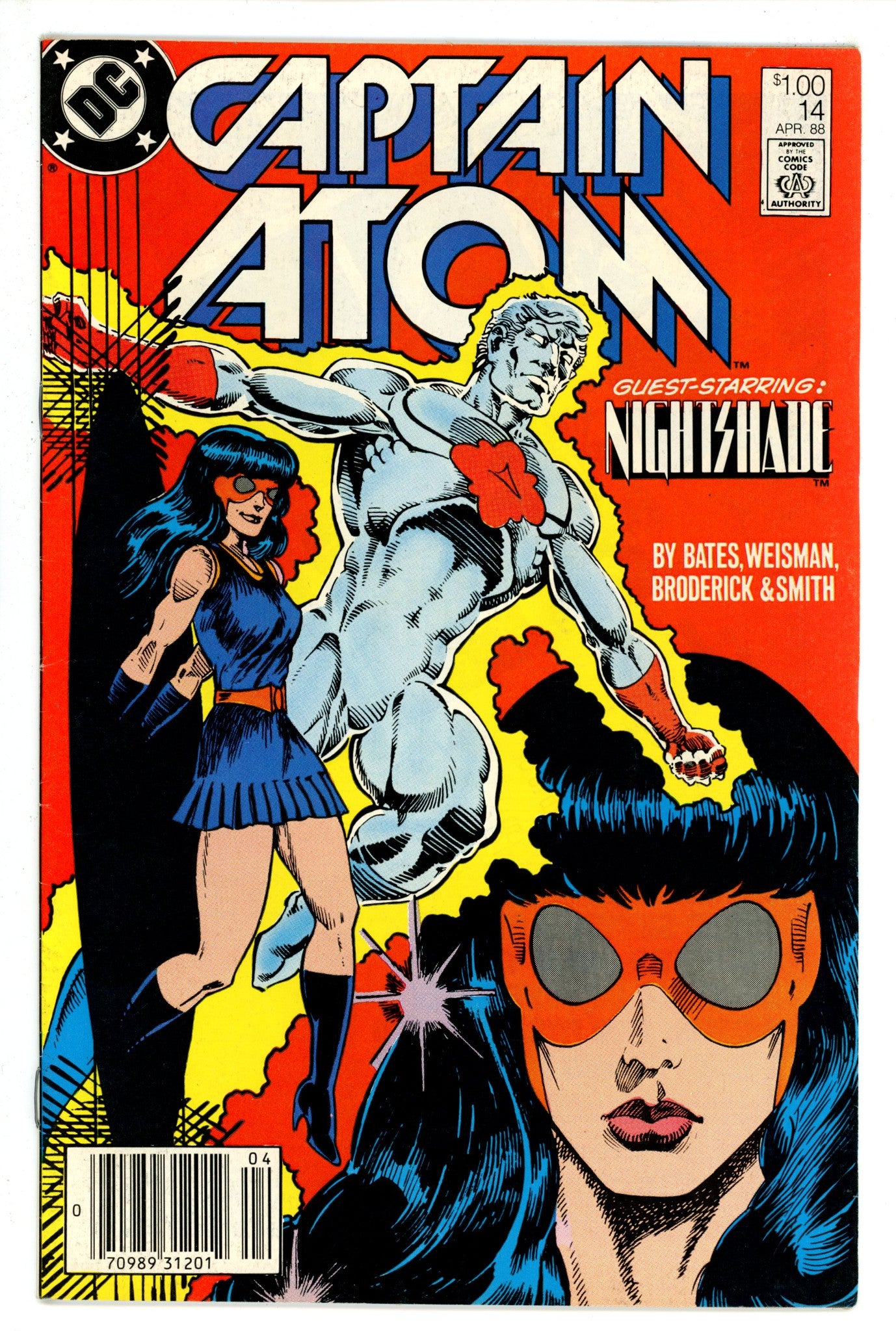 Captain Atom Vol 3 14 Canadian Price Variant FN+ (1988)
