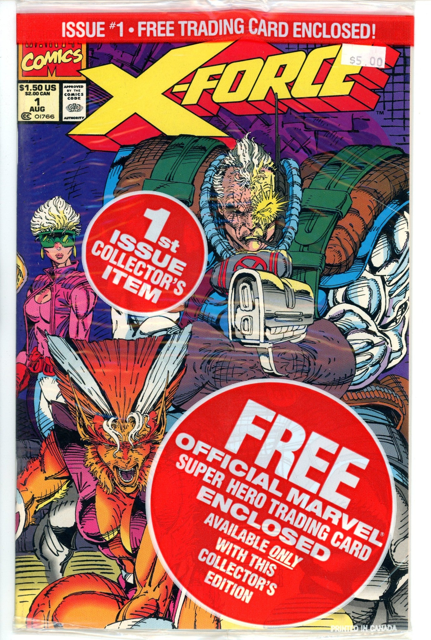 X-Force Vol 1 1 Negative UPC, X-Force Card