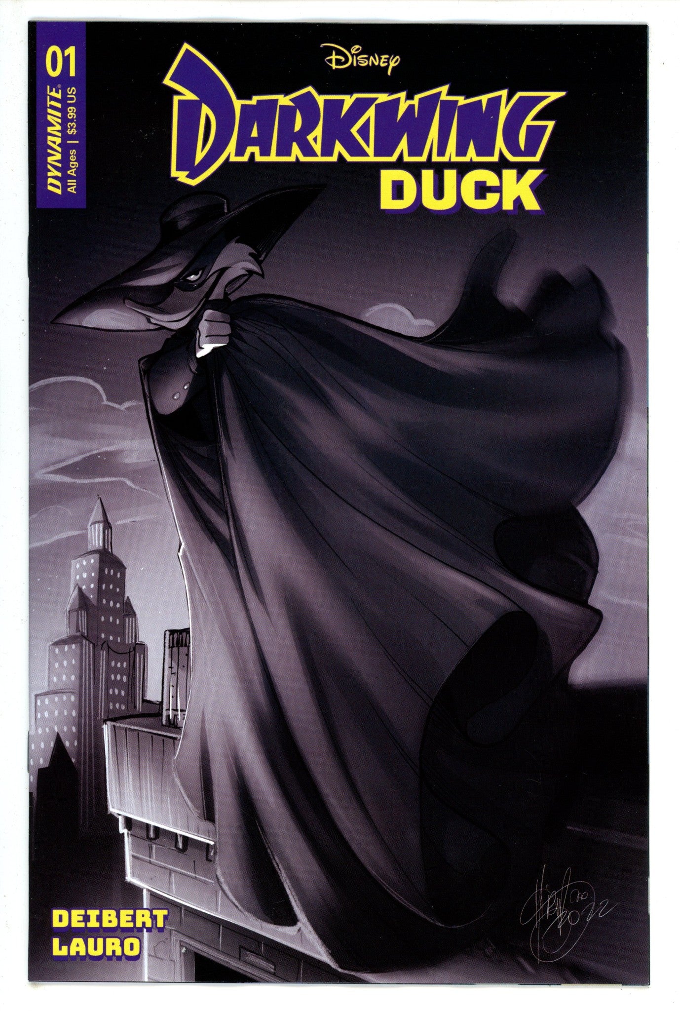 Darkwing Duck 1 Andolfo B&W Incentive Variant (2023)