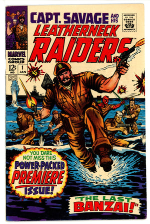 Capt. Savage and His Leatherneck Raiders 1 Manufactured Without Bottom Staple FN