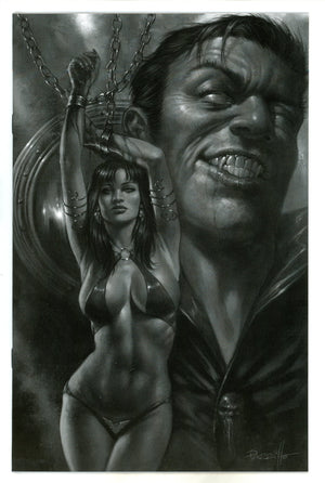 Vampirella / Dracula Unholy 2 Parrillo B&W Virgin Variant