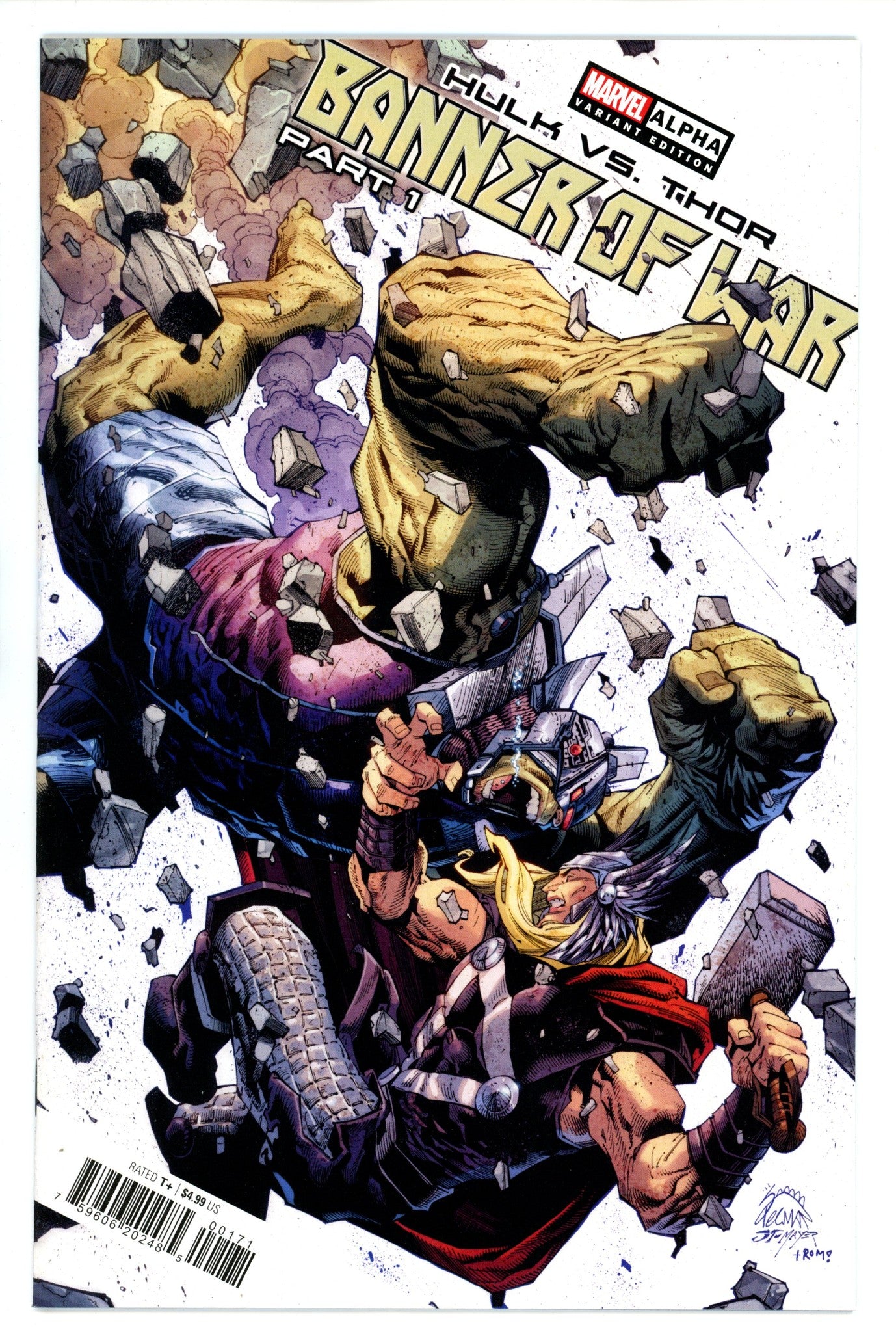 Hulk vs Thor Banner War Alpha 1 Stegman Variant NM