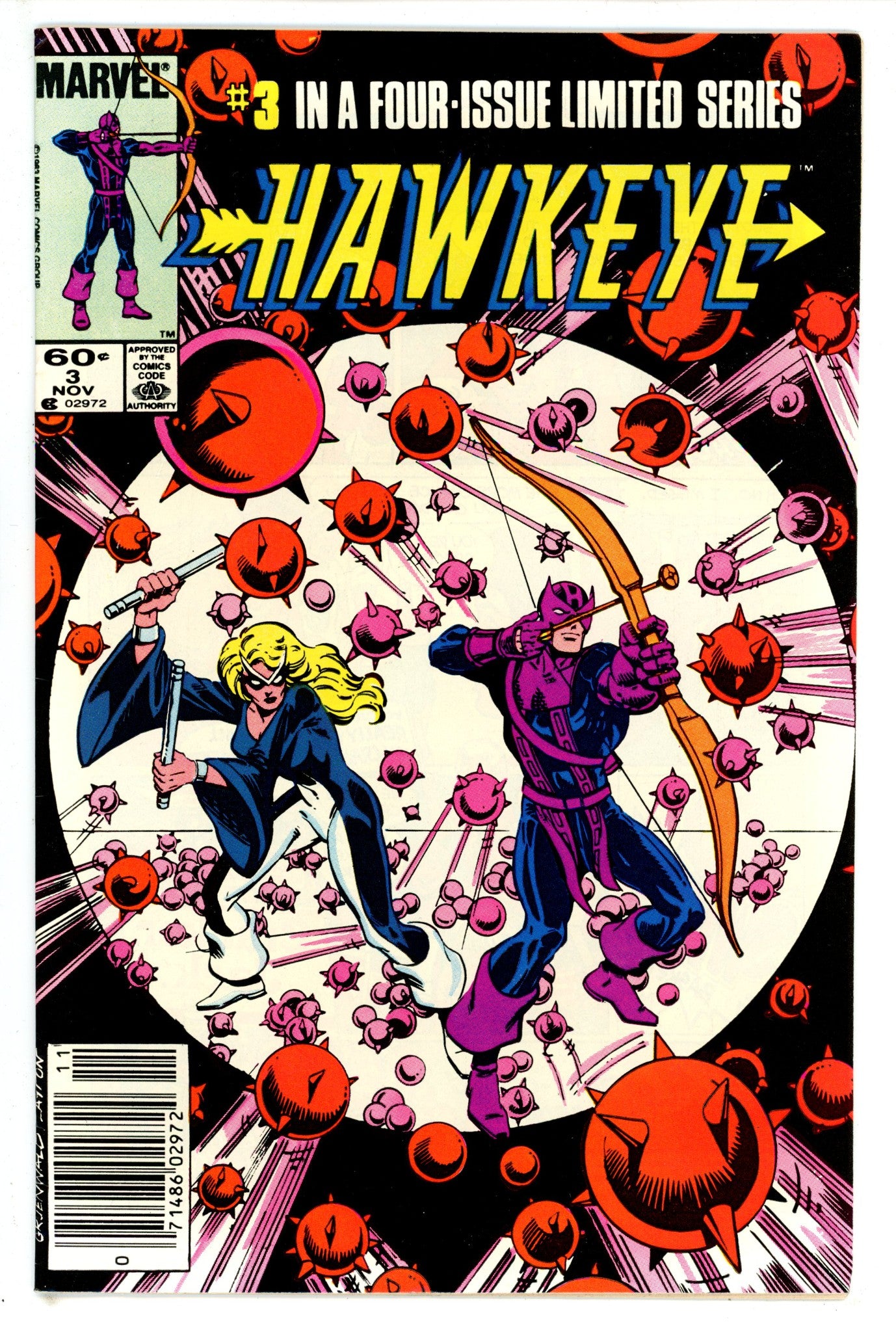 Hawkeye Vol 1 3 Newsstand FN/VF (1983)