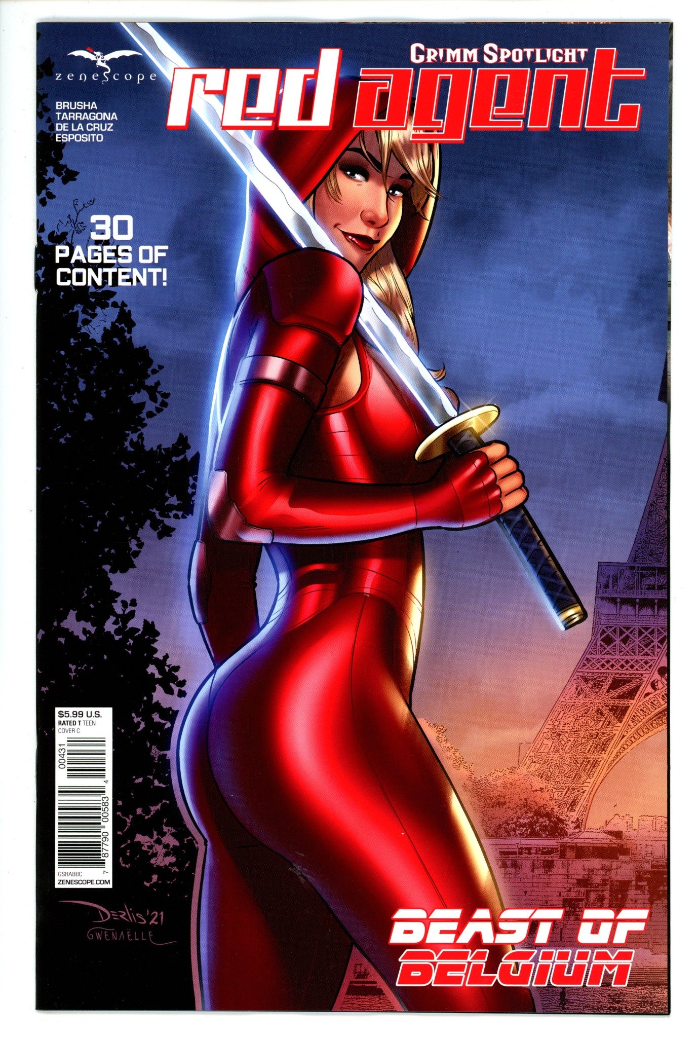Grimm Red Agent Beast of Belgium 1 Santacruz Variant (2021)
