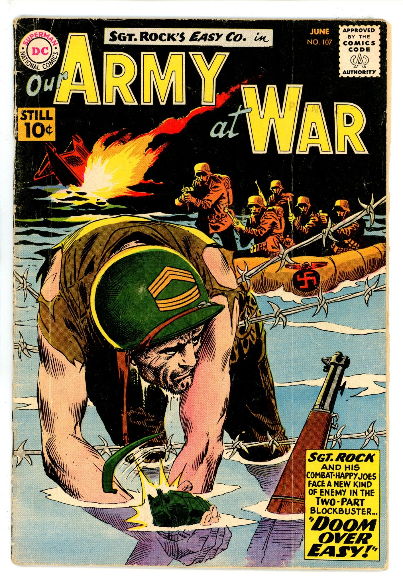 Our Army at War Vol 1 107 Centerfold Detached GD/VG