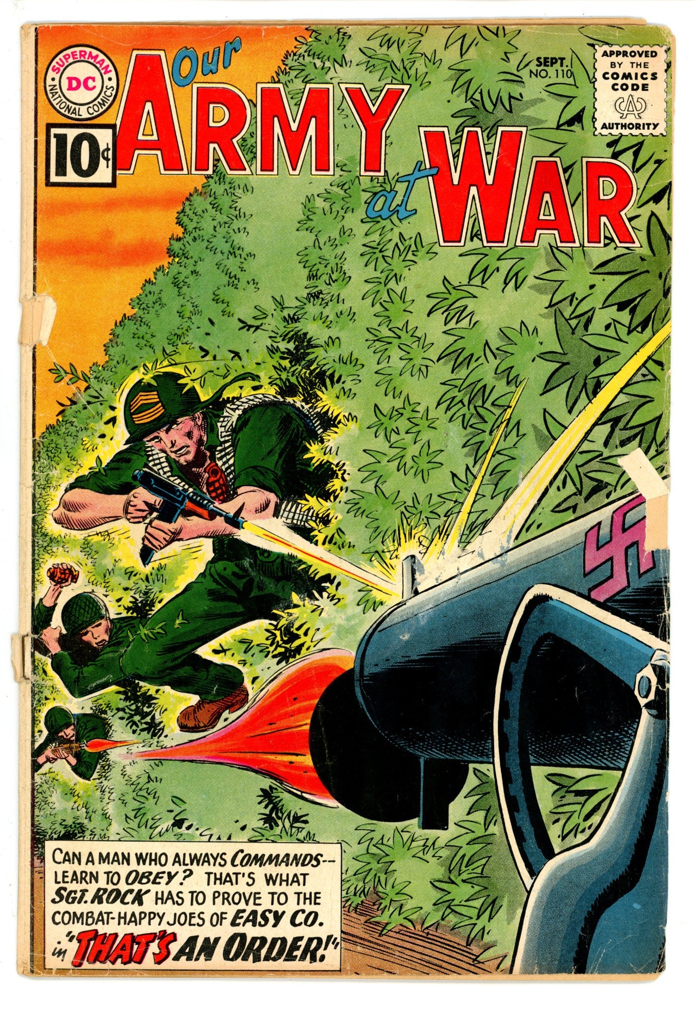Our Army at War Vol 1 110 Cover Detached