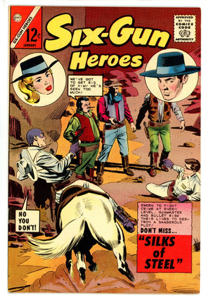 Six-Gun Heroes 82 Manufactured Without Top Staple VF (1955)
